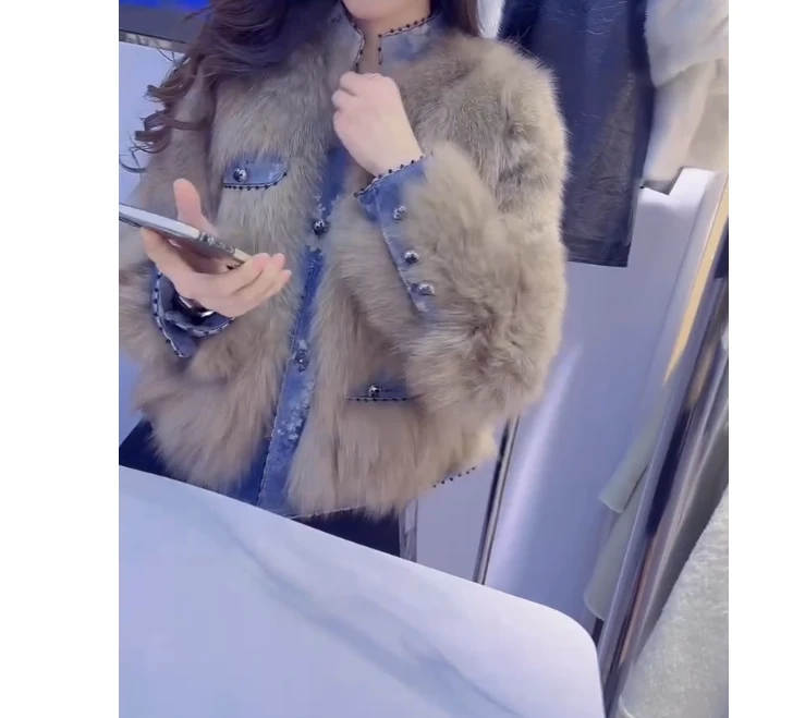 2024冬季新款时尚女装网红高级感休闲爆款拼接外套气质女今