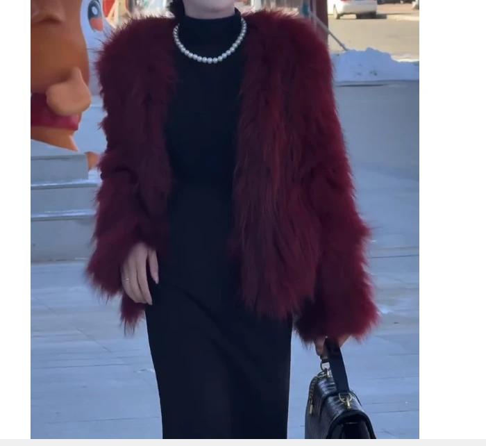 2024冬季新款时尚女装网红靓丽潮流气质洋气靓丽毛毛外套女ZX