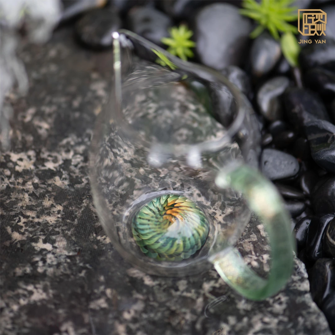 晶焱周年庆【清韵公杯】·凤尾系列纯手工高硼硅耐热玻璃茶海