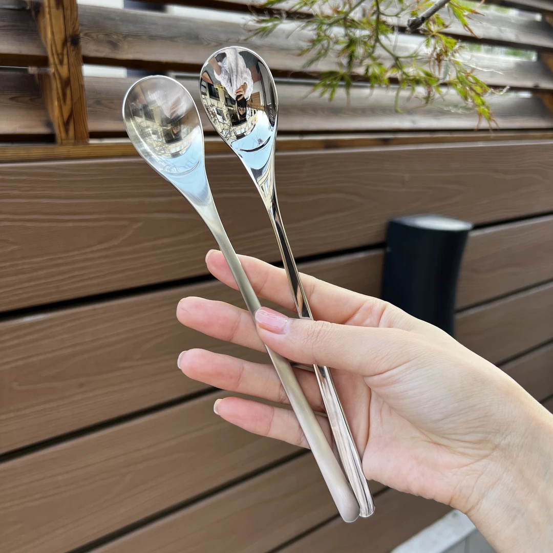 304不锈钢长柄咖啡勺子搅拌勺小汤匙调料勺子马克杯创意冰勺
