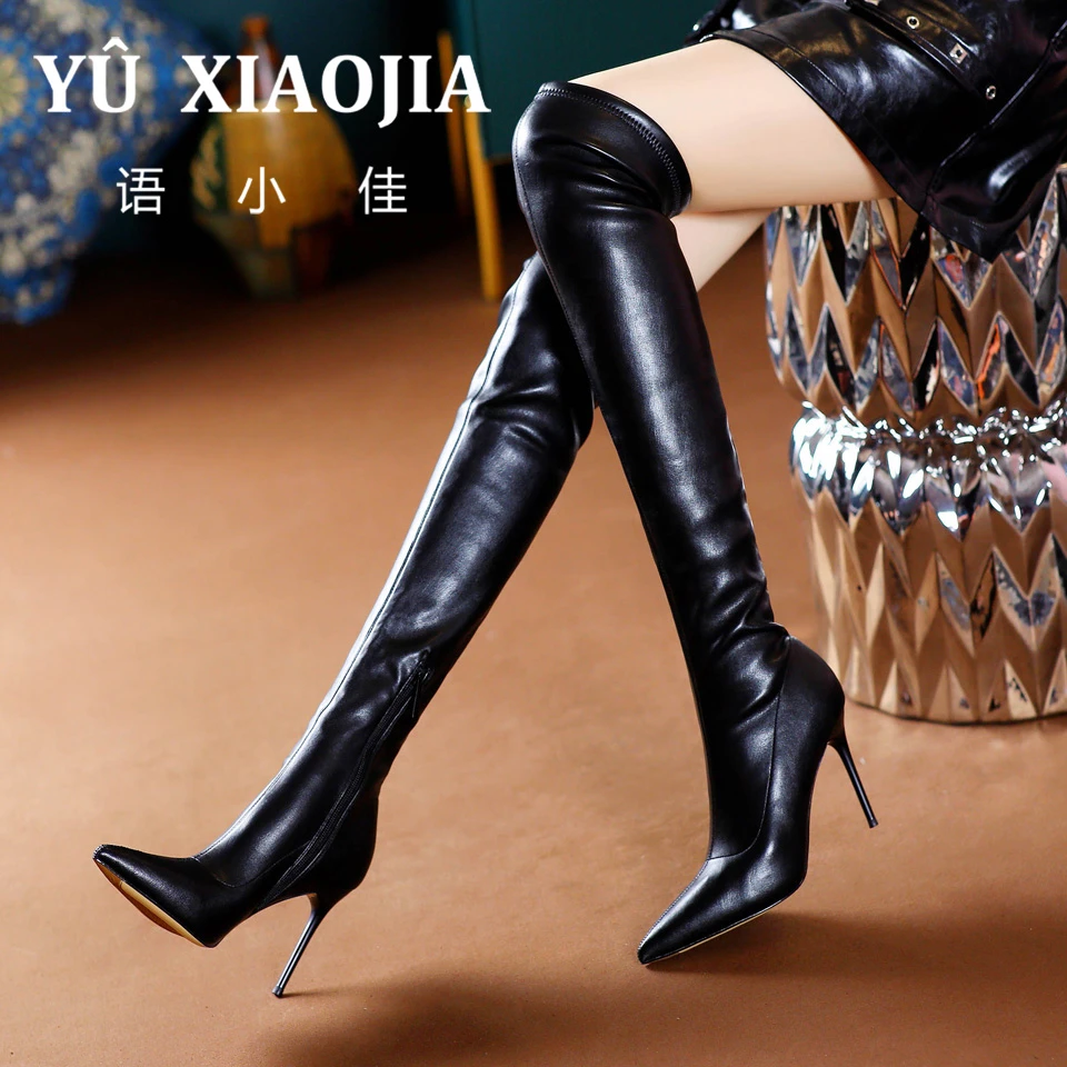 下架[已开价]细跟高跟靴2025秋冬季新款夜店尖头过膝长筒靴子y520