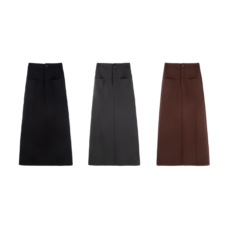 「米兰唱片」春季新款时尚高级收腰半身裙HBZC641205 nnassa