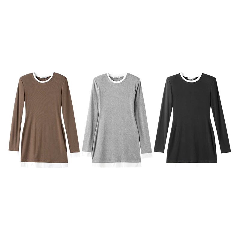 清！京【极简至上】2024简约修身显瘦连衣裙打底裙HBZC611219