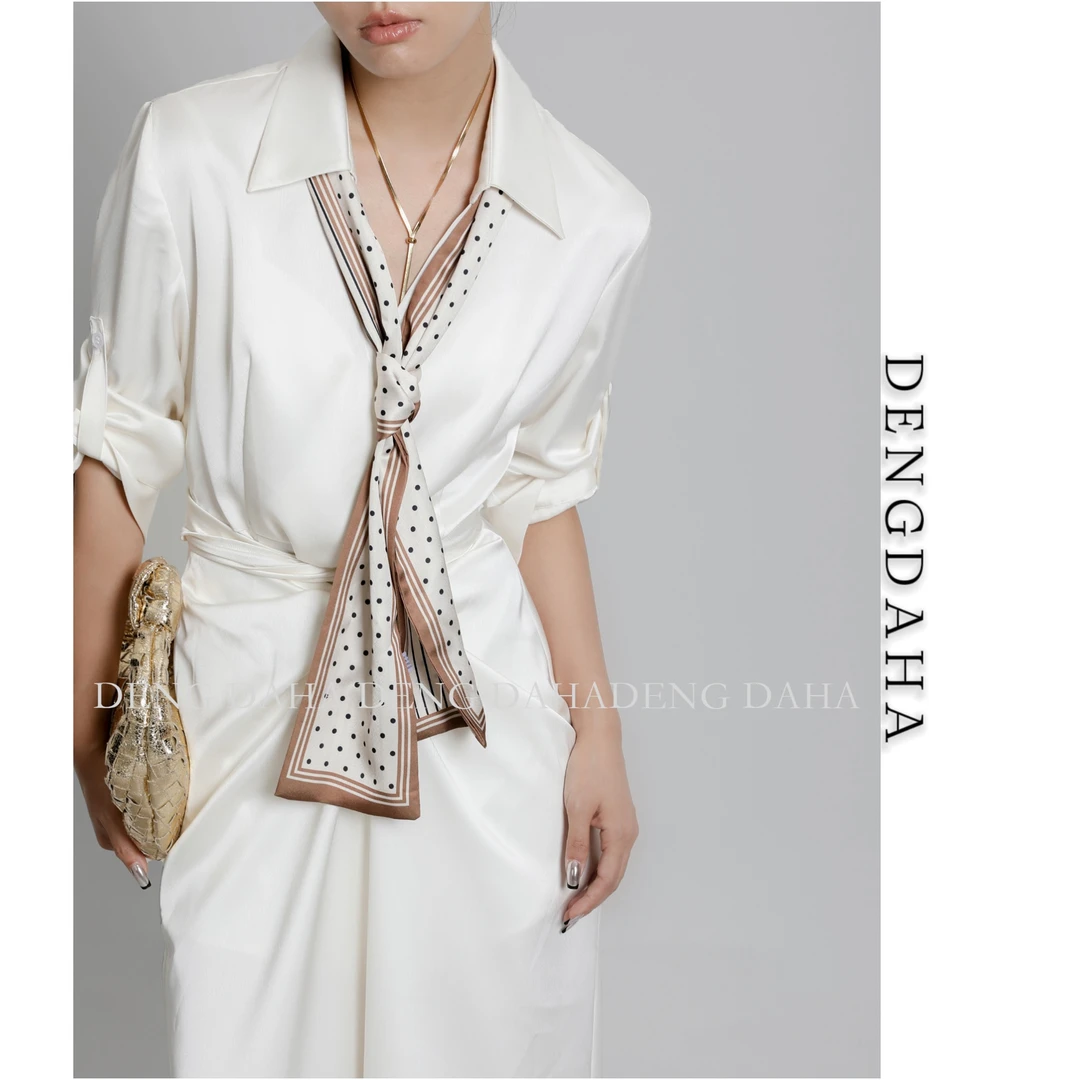 【京京】2024年款简约百搭松弛感飘带披肩丝巾HBZC641079 nnassa