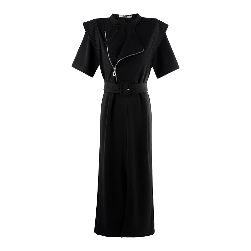 「京京」2025高级感显瘦拉链复古连衣裙HBZC621045 nnassa