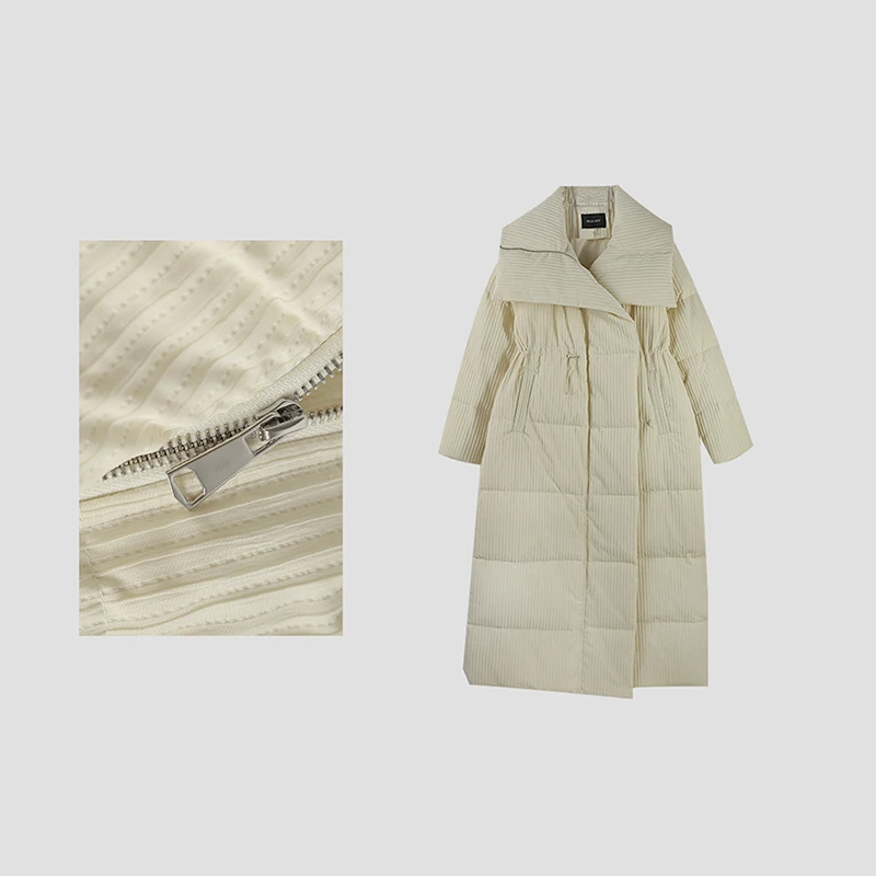 「时髦过冬」2024冬季大翻领高级感保暖羽绒服女 HBZC917316 nnassa