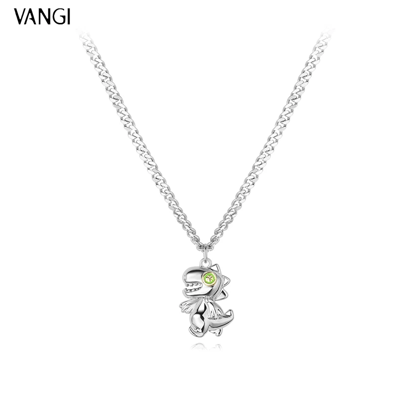 梵姬 铜合金项链 潮酷设计感情侣小众百搭小恐龙项链insMX08888FZ