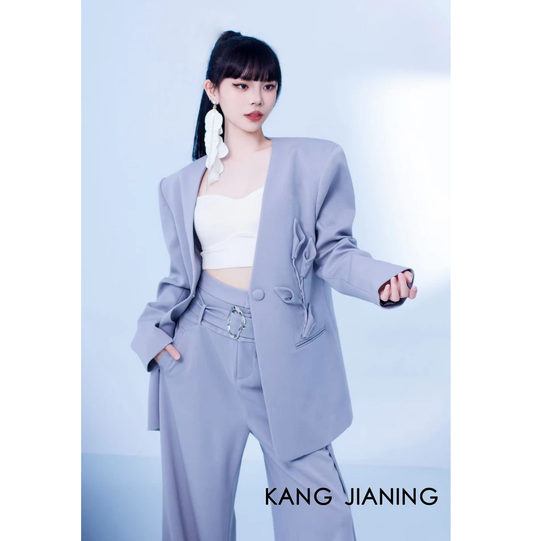 【耀世专享】秀场灰色高定郁金香西服KQ24S307