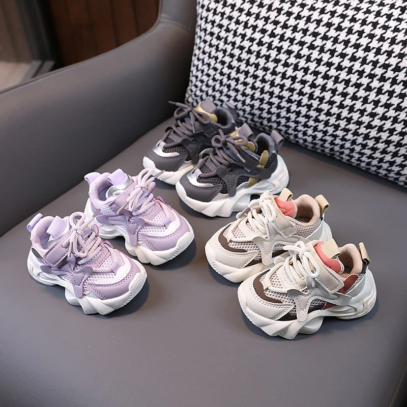 幼童老爹鞋潮鞋2024春季新款小孩儿童鞋子男童透气网鞋女童运动鞋