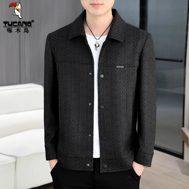 男装外套上衣休闲春秋季翻领外套上衣男士男装时尚