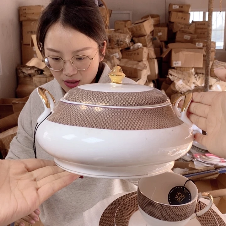 瓷片汤煲一个不能明火外贸尾单微瑕疵