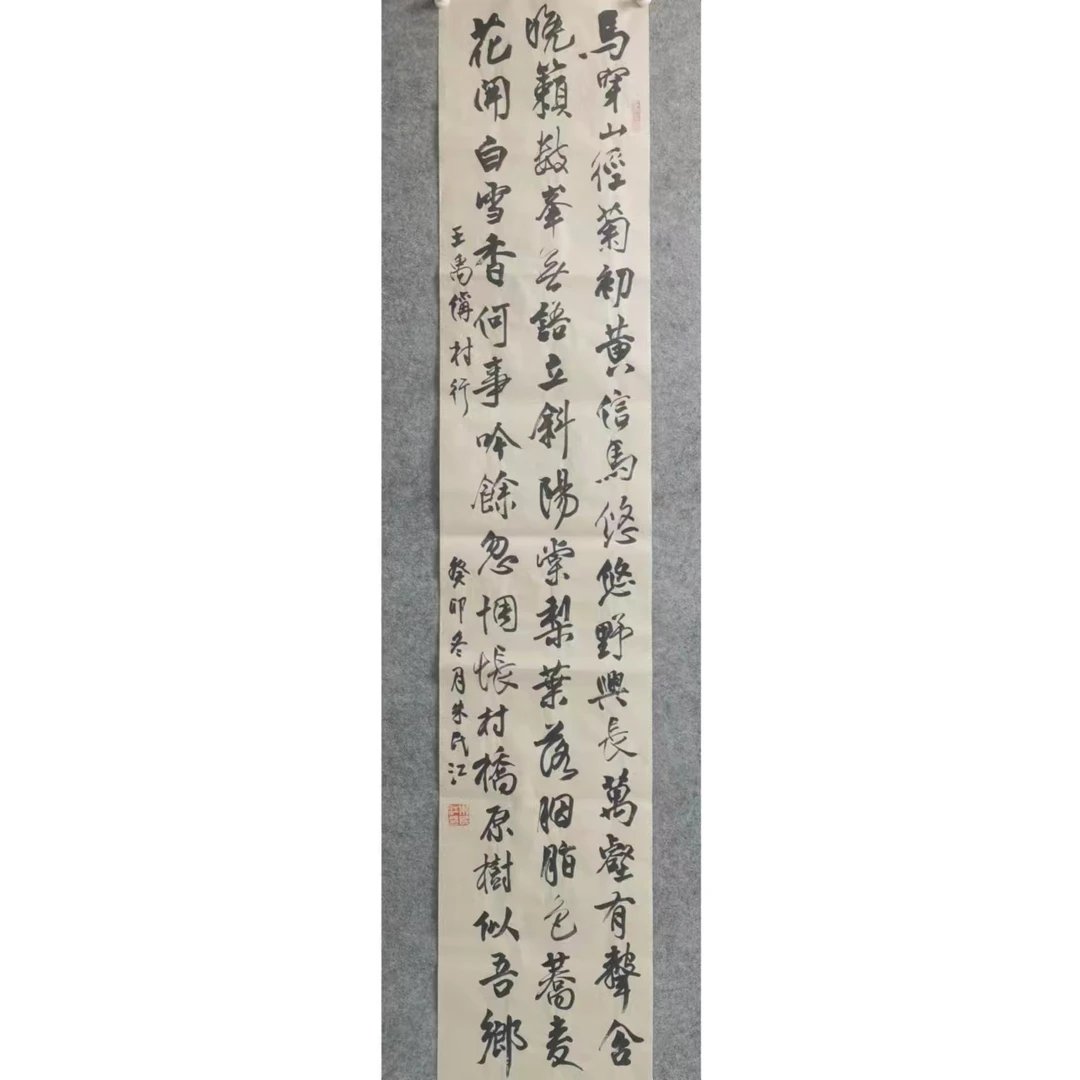 王禹偁《村行》朱老师 毛笔书法 作品