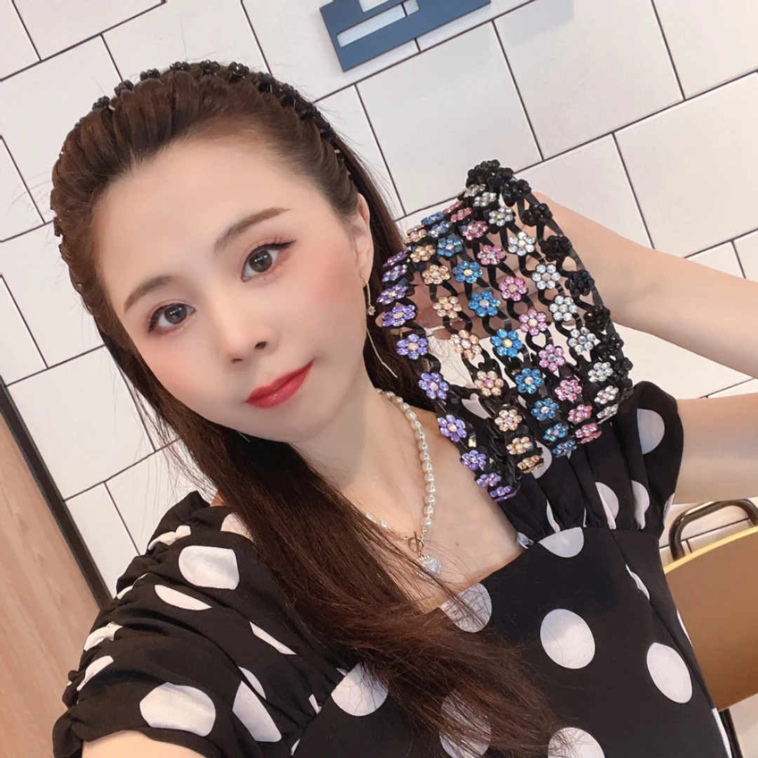 韩版梅花碎发发箍刘海编发百搭洗漱发箍