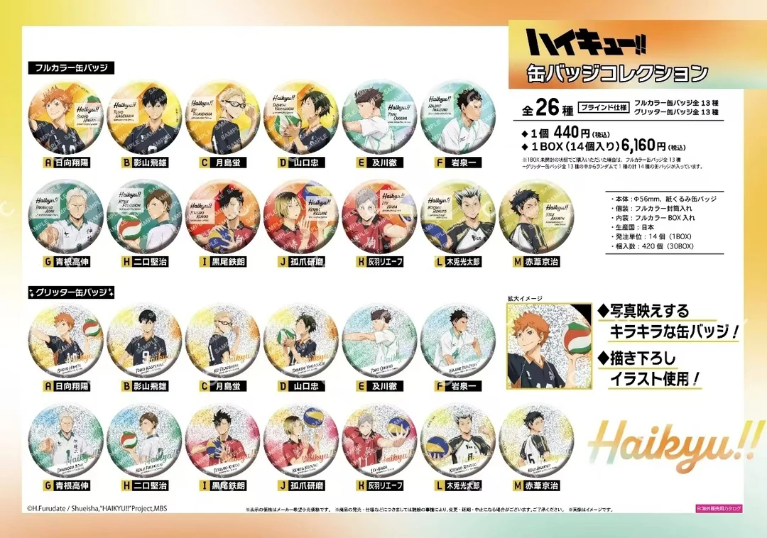 《小小玥》IAGF限定 排球少年 抱球圆 吧唧 徽章(代拆)
