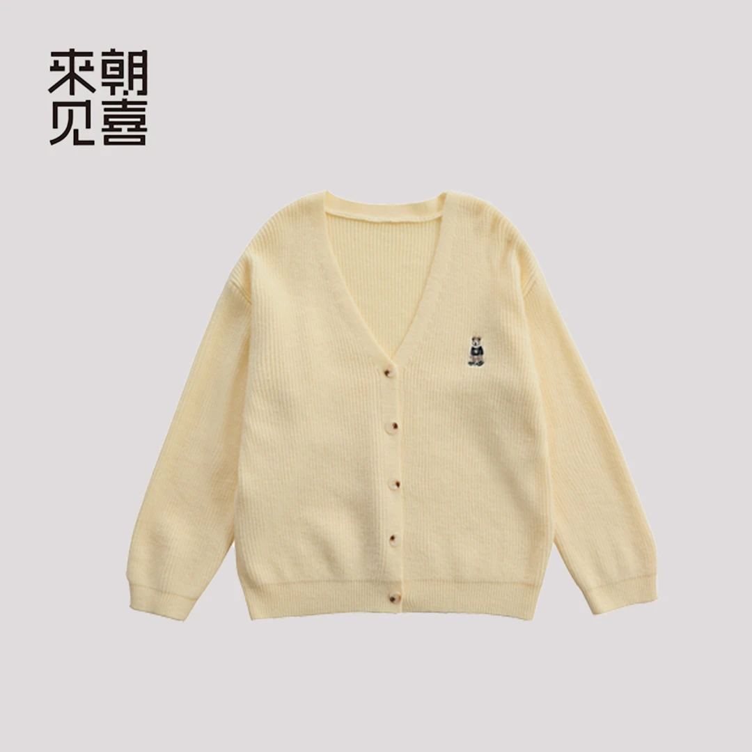 奶杏复古甜美慵懒风软糯针织衫微胖显瘦韩系小众不撞衫外套A190