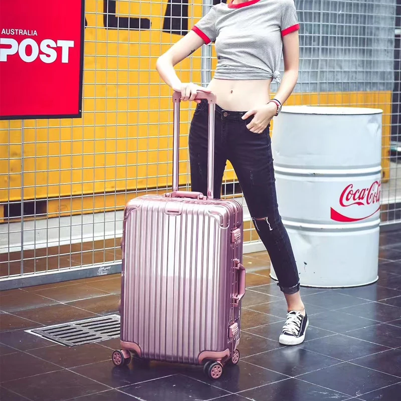 时尚旅行行李箱高颜值结婚箱红色陪驾箱密码箱皮箱拉杆登机行李箱
