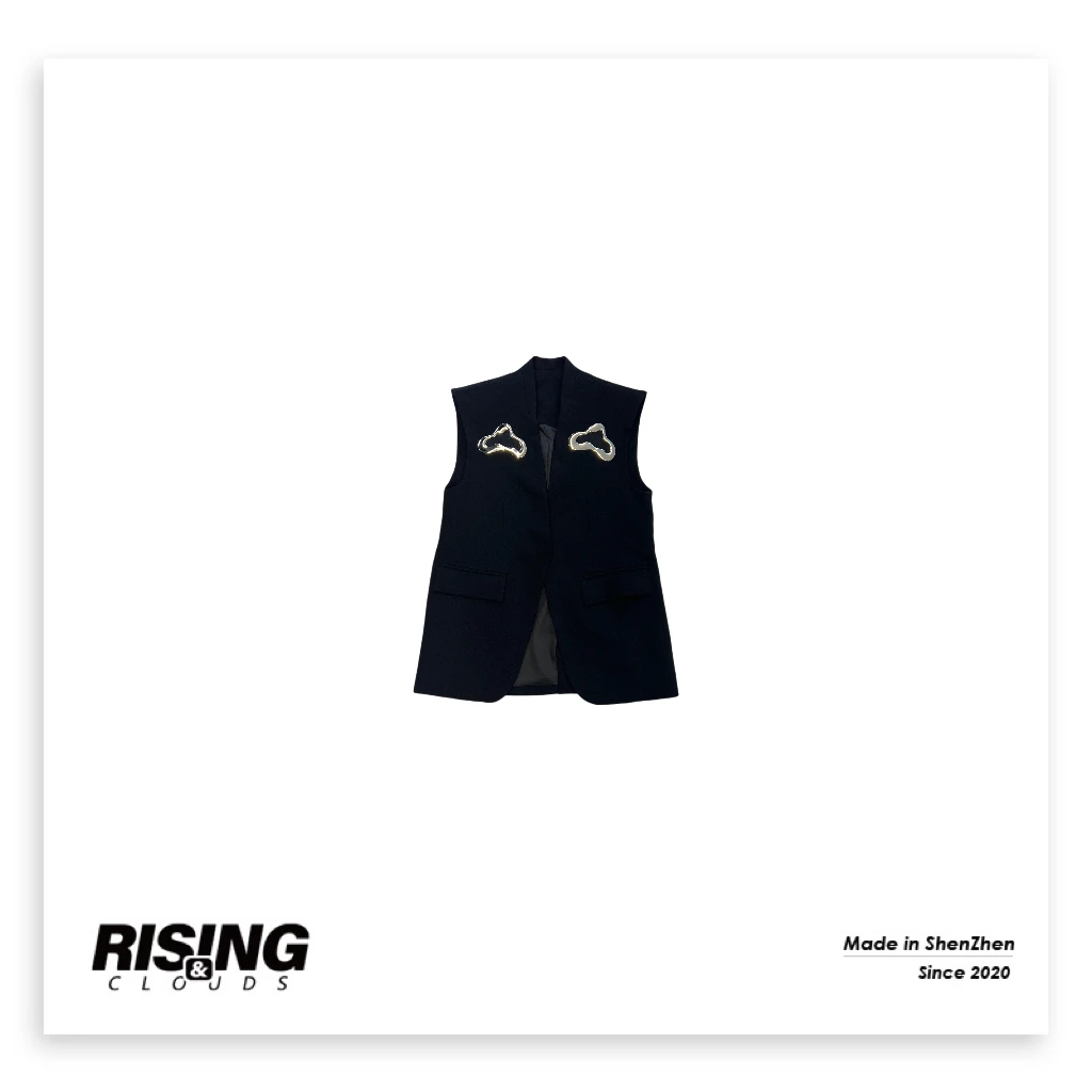 RISING&CLOUDS【莎莎】深圳优莱特时尚经典小众无袖马甲080477
