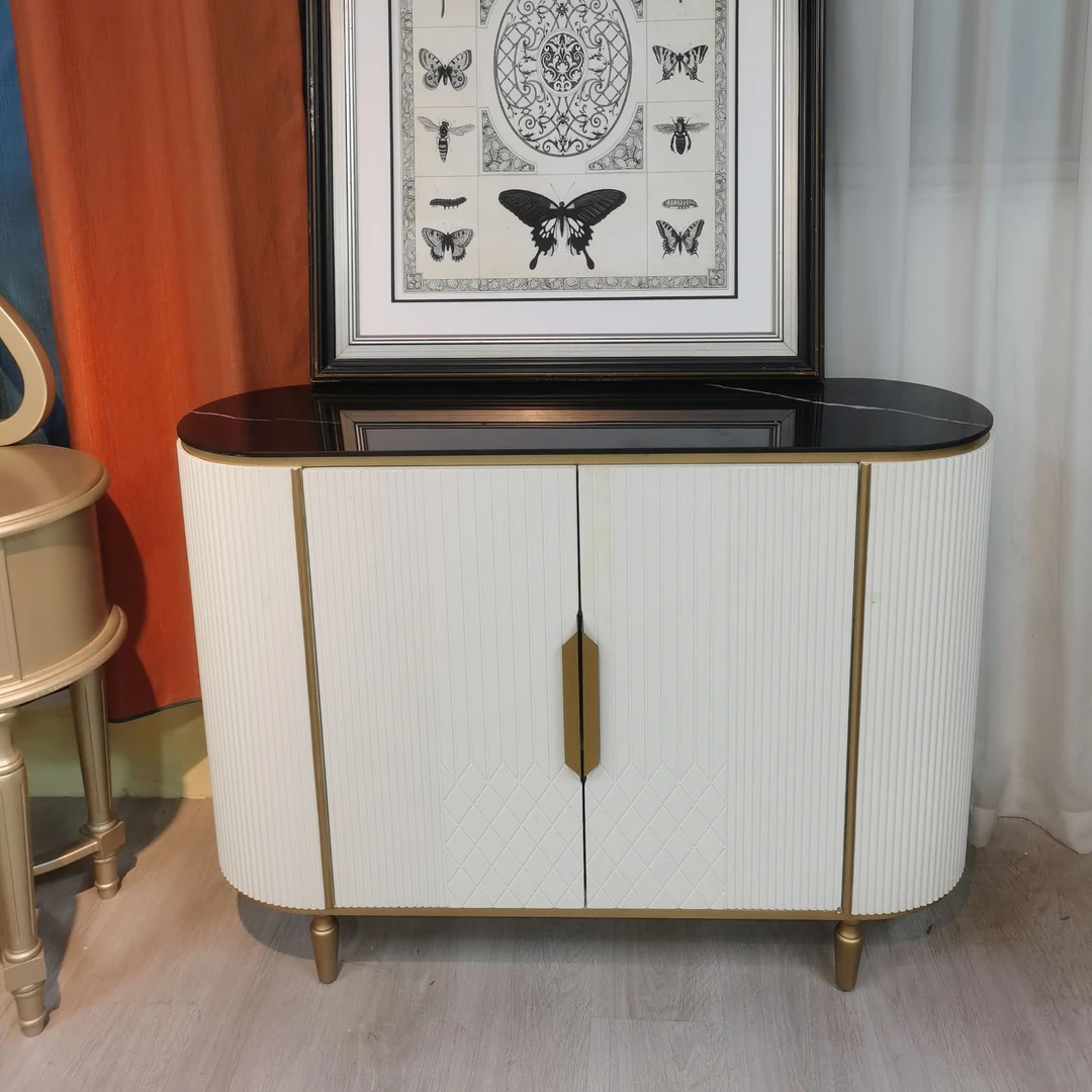 美式轻奢鞋柜意式鞋柜网红鞋柜双门门厅别墅实木玄关隔断柜入户柜