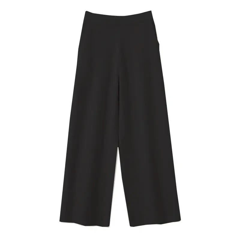 阔腿裤羊毛外穿针织高腰百搭阔腿裤2023秋冬新款显瘦