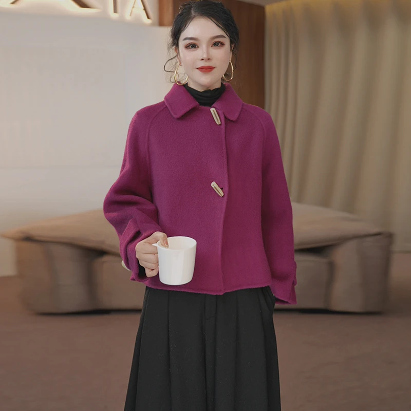 2024年新款大衣女中长款毛呢新款羊毛外套时尚高端洋气