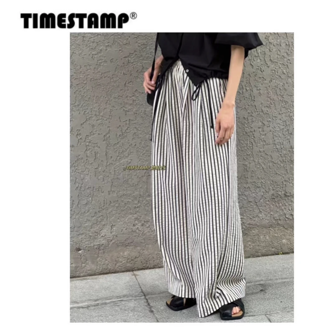 【TIMESTAMP】2025/66040001新款简约百搭竖条纹休闲裤