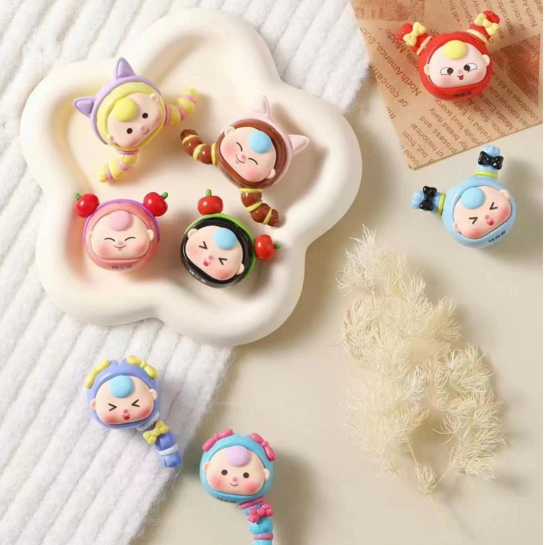 【拆盒】正版蛙三岁他妹蛙三妹贴贴乐冰箱贴萌粒盲盒mini有玩法
