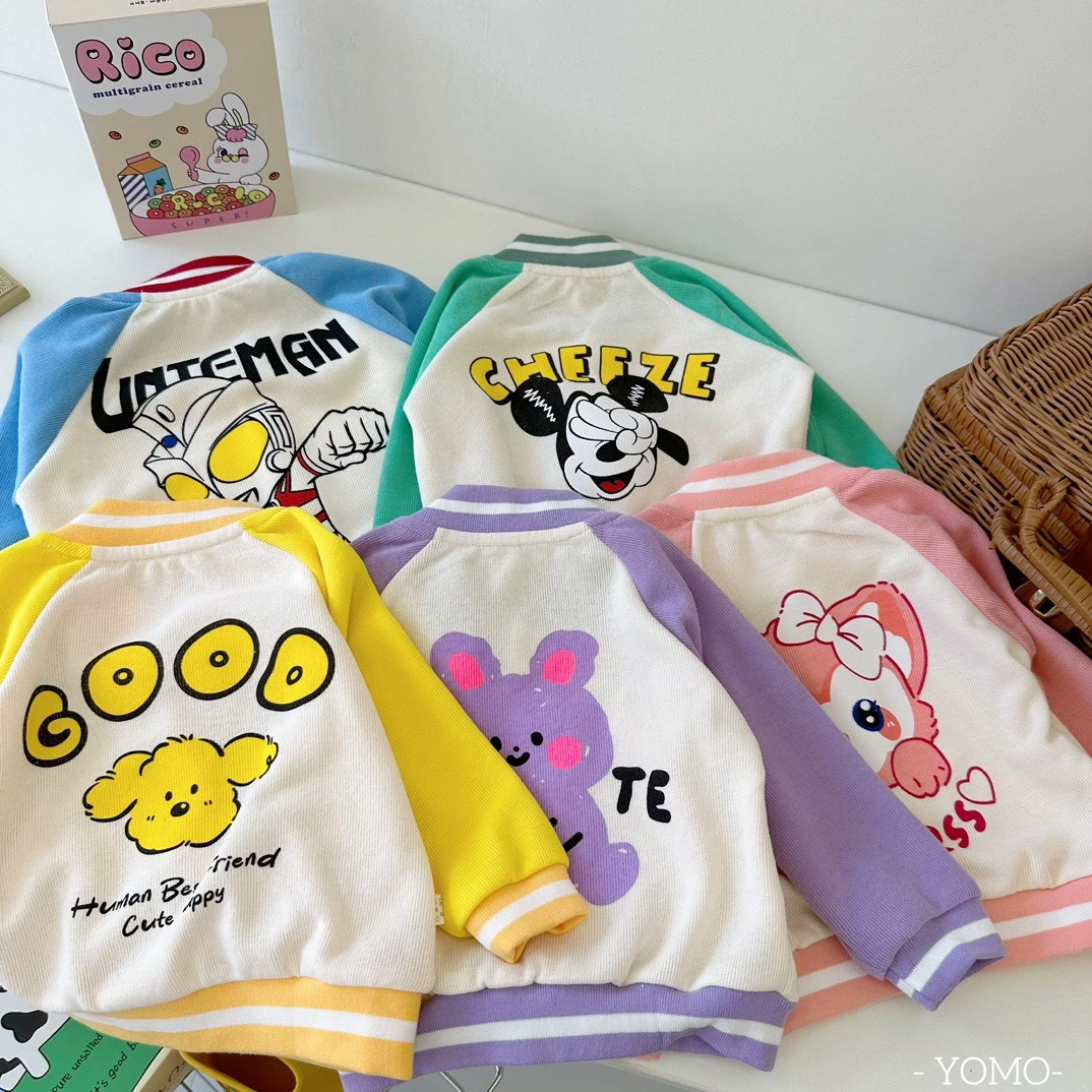 春秋款男女童棒球服外套儿童立领夹克童装上衣中小童开衫外套