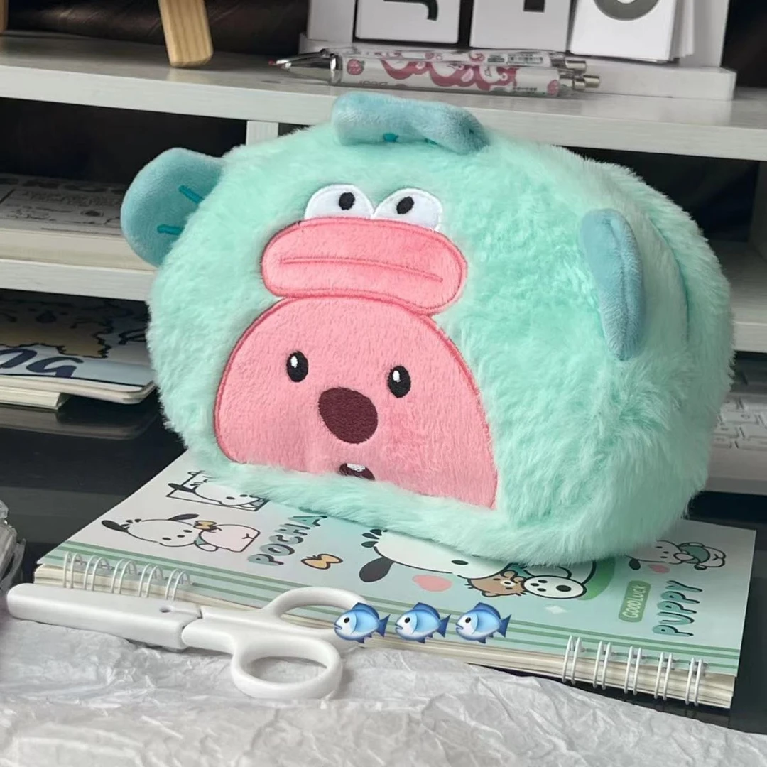 新款小海狸loopy笔袋大容量卡通少女心文具收纳袋便携零钱包C269