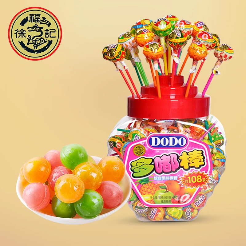 【小时候怀旧零食】徐福记棒棒糖网红多嘟棒108支水果味混合味