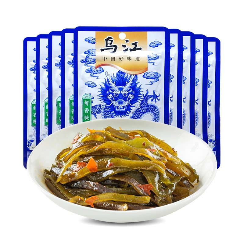 乌江海带丝野山泡椒鲜香海带丝榨菜凉拌海味小吃下饭菜开袋即食