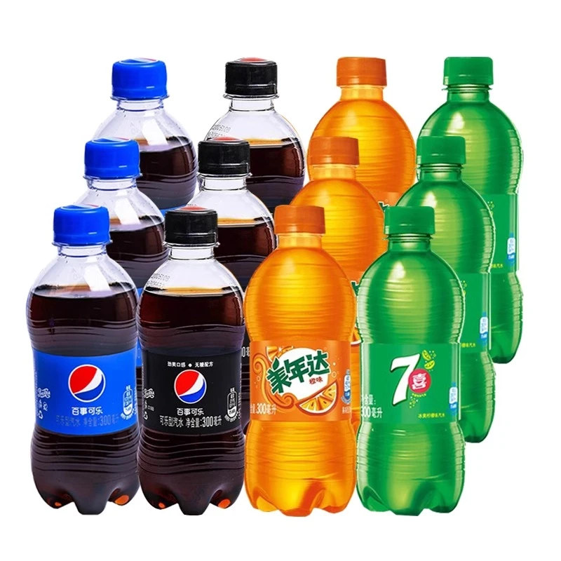 百事可乐300ml*24瓶经典原味无糖美年达七喜碳酸汽水小瓶饮料聚会