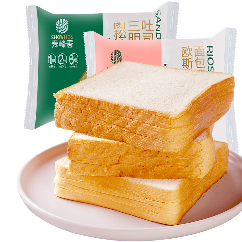秀峰香肉松沙拉三明治吐司100g*2 0包欧斯吐司营养早餐代餐面包