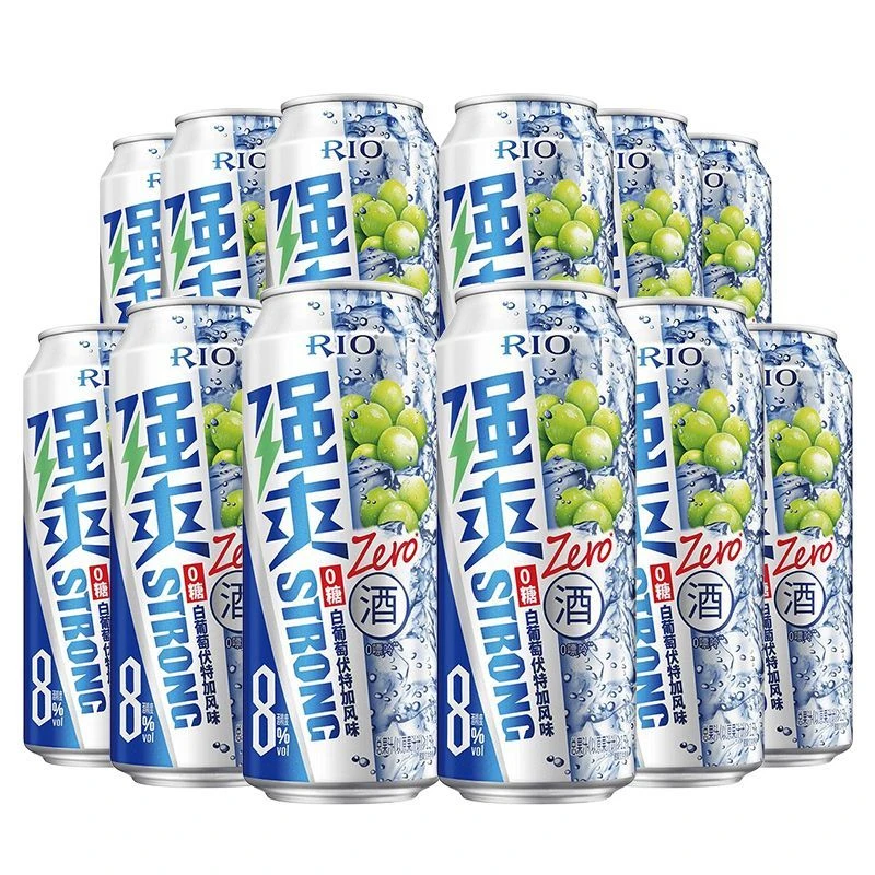 (整箱清仓)RIO锐澳强爽白葡萄500ml*12罐预调鸡尾就酒整箱23年7月