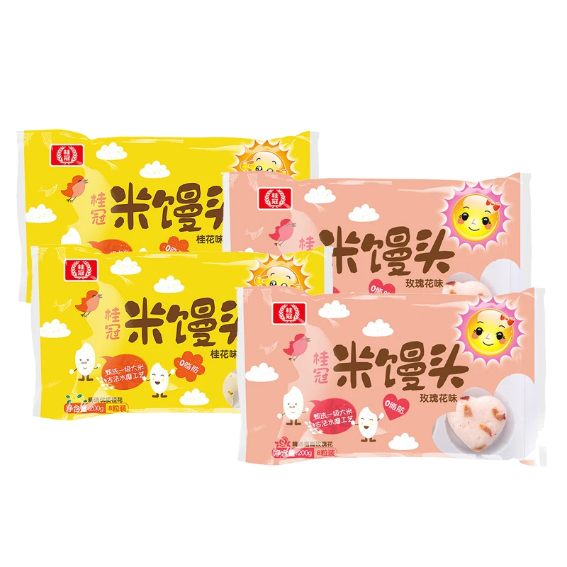 桂冠 桂花味米馒头+玫瑰花味米馒头 200g*4
