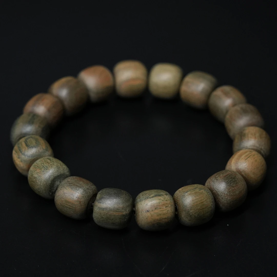 绿檀单圈鼓珠手串【琼姐力荐]