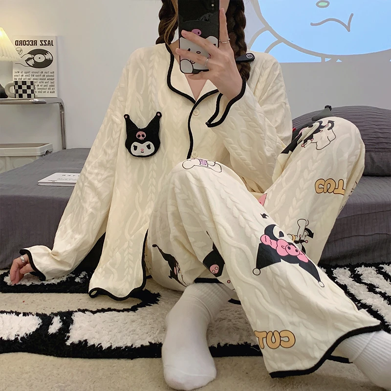 新款ins风春秋夏季睡衣女韩系网红高级感女学生可外穿套装家居服