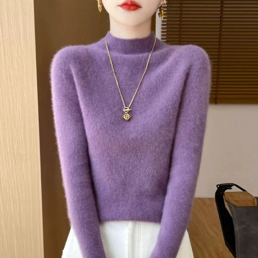 一线成衣抽条半高领宽松打底 通