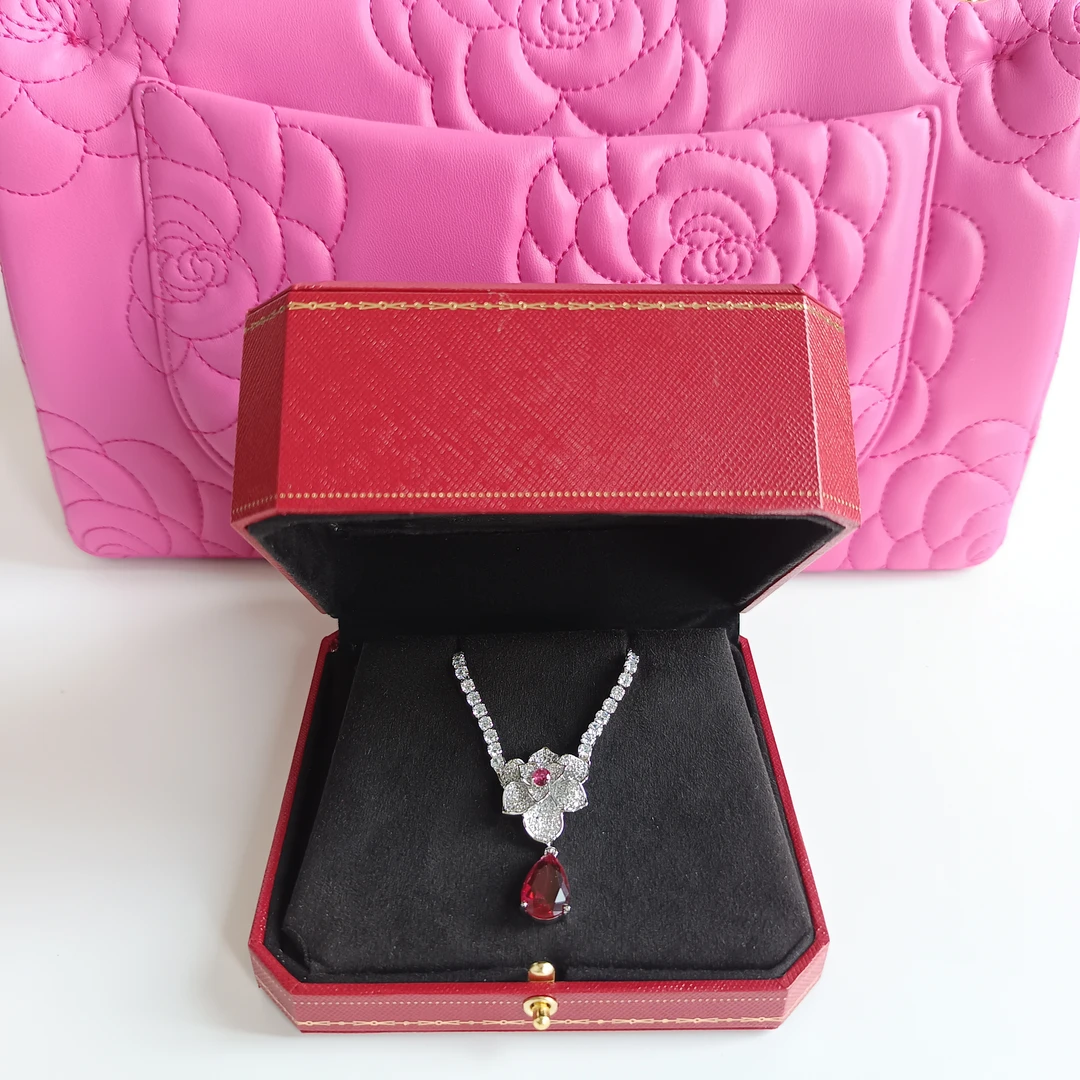 2938项链-红时尚优雅设计红首饰送礼盒