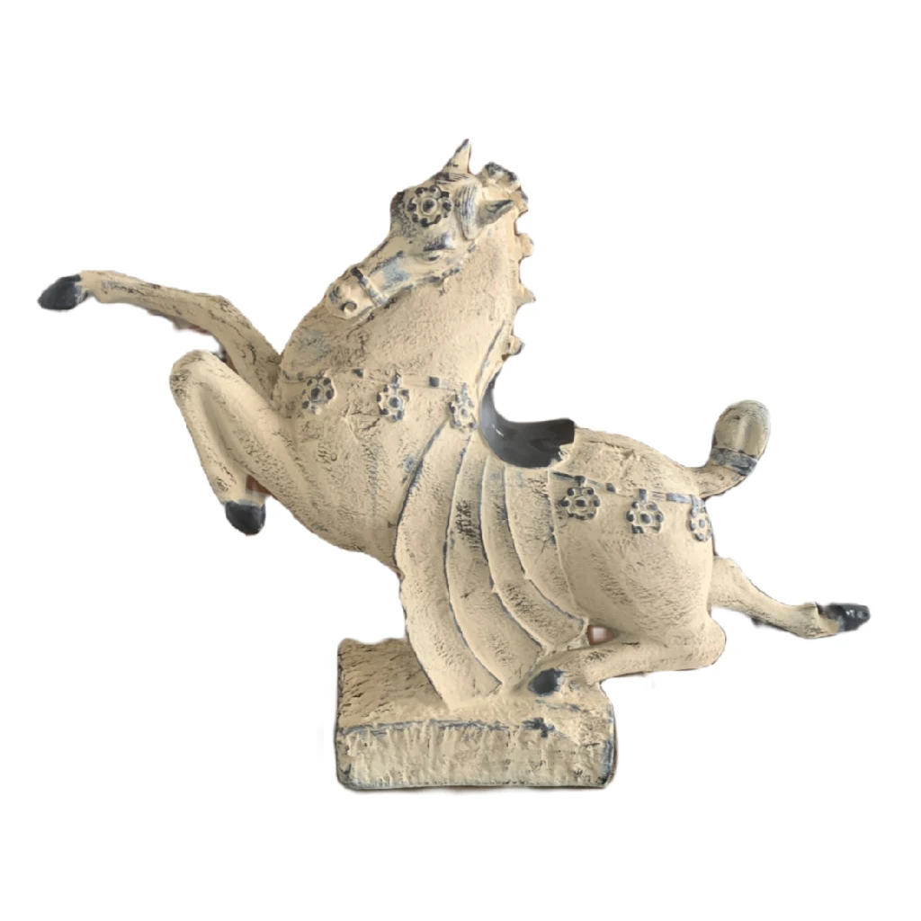 五锋工艺品 中式古典艺术摆件家居装饰书房客厅玄关摆件-马踏青云