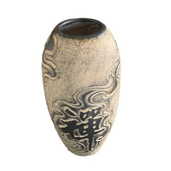 五锋工艺品 中式茶室客厅书房家居装饰树脂工艺品 -禅意花瓶摆件
