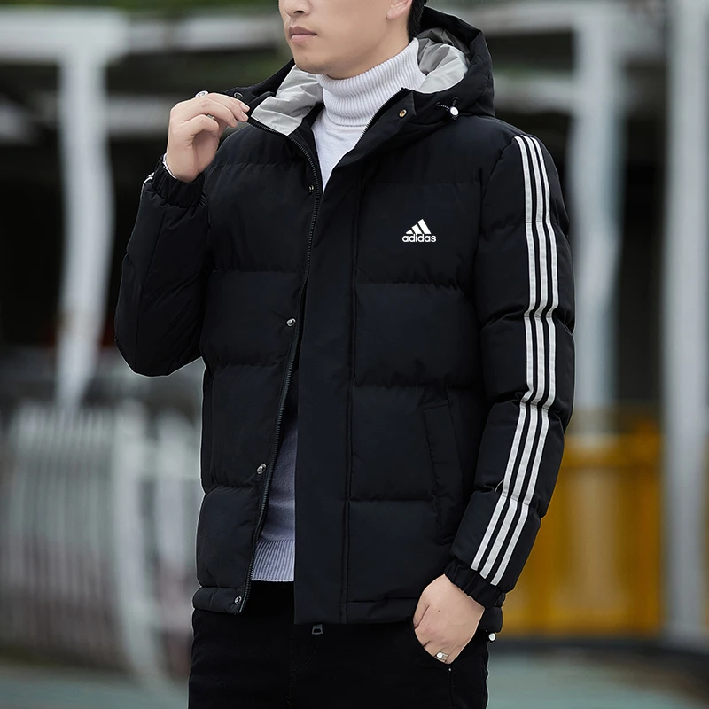 三叶草阿迪‍达‍斯潮棉衣男加厚秋冬装连帽棉服男士保暖外套休闲