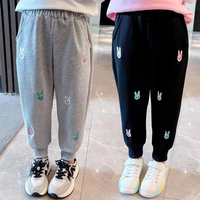 【嘟嘟】女童裤子春秋冬外穿2023新款女宝宝冬装中小儿童加绒裤子
