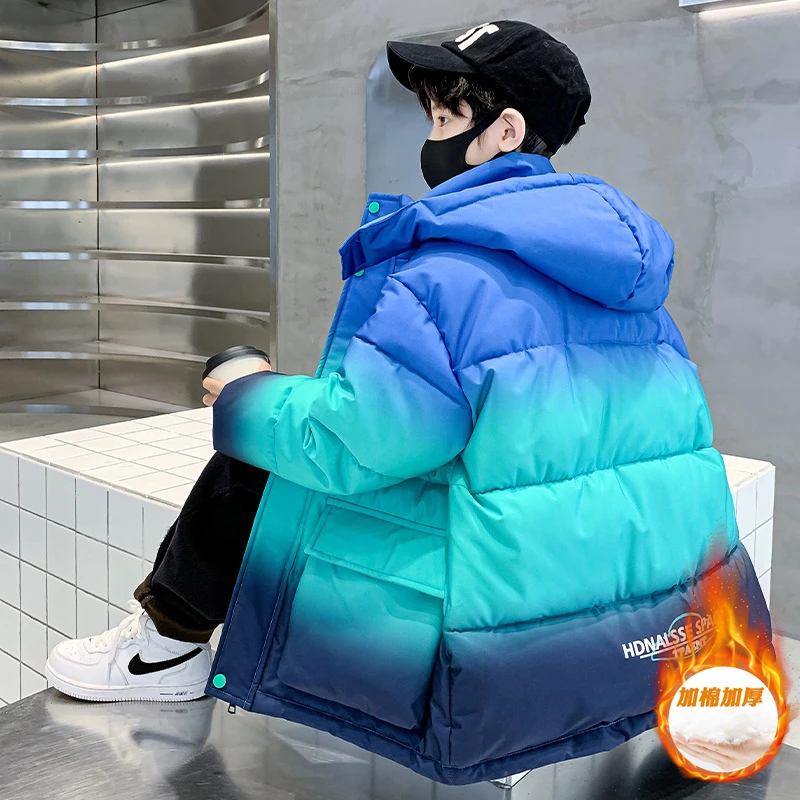 儿童装男童冬装棉服2023新款中大童时尚衣男孩加厚冬季棉袄外套潮