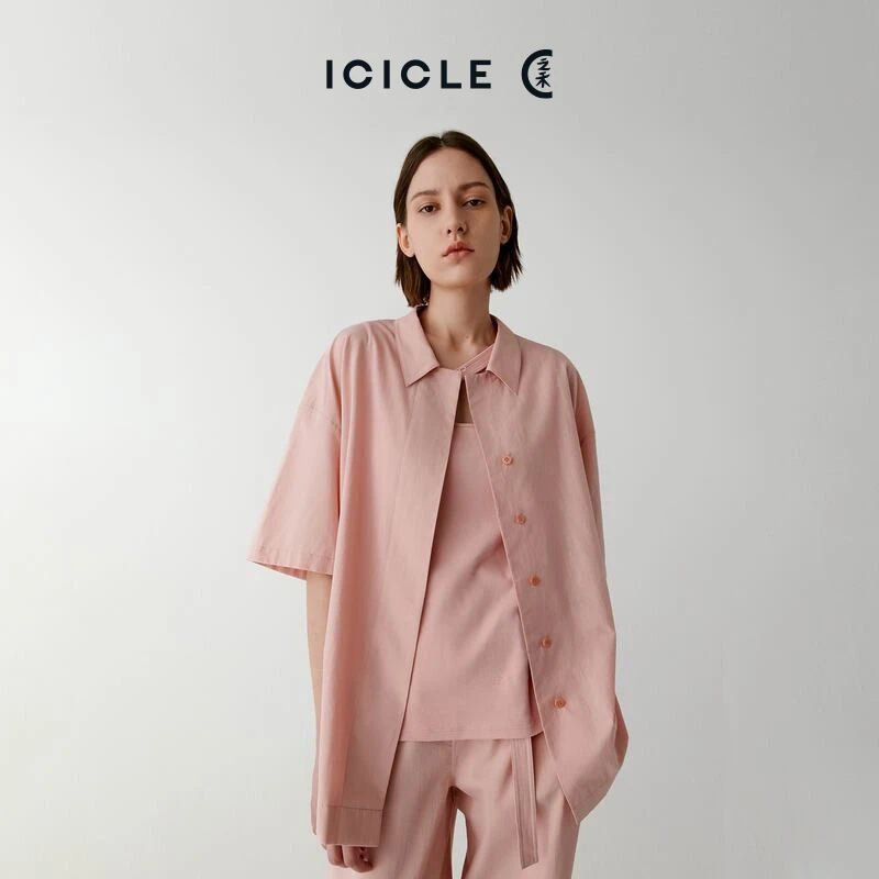 【售罄】【自然之道食物染】ICICLE之禾女装夏季时尚全棉平纹衬衫