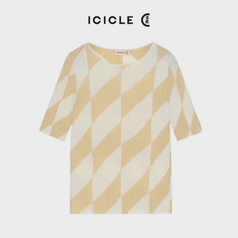 ICICLE之禾女装丝绒混纺套头针织衫0206