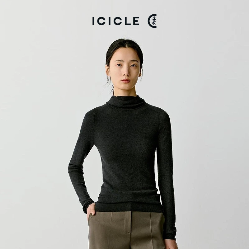ICICLE之禾女装精纺细支羊绒套头针织衫1281