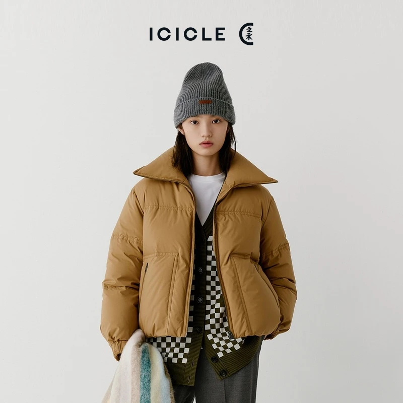 【退仓】ICICLE之禾女装冬新款轻柔涤纶羽绒服白鹅绒
