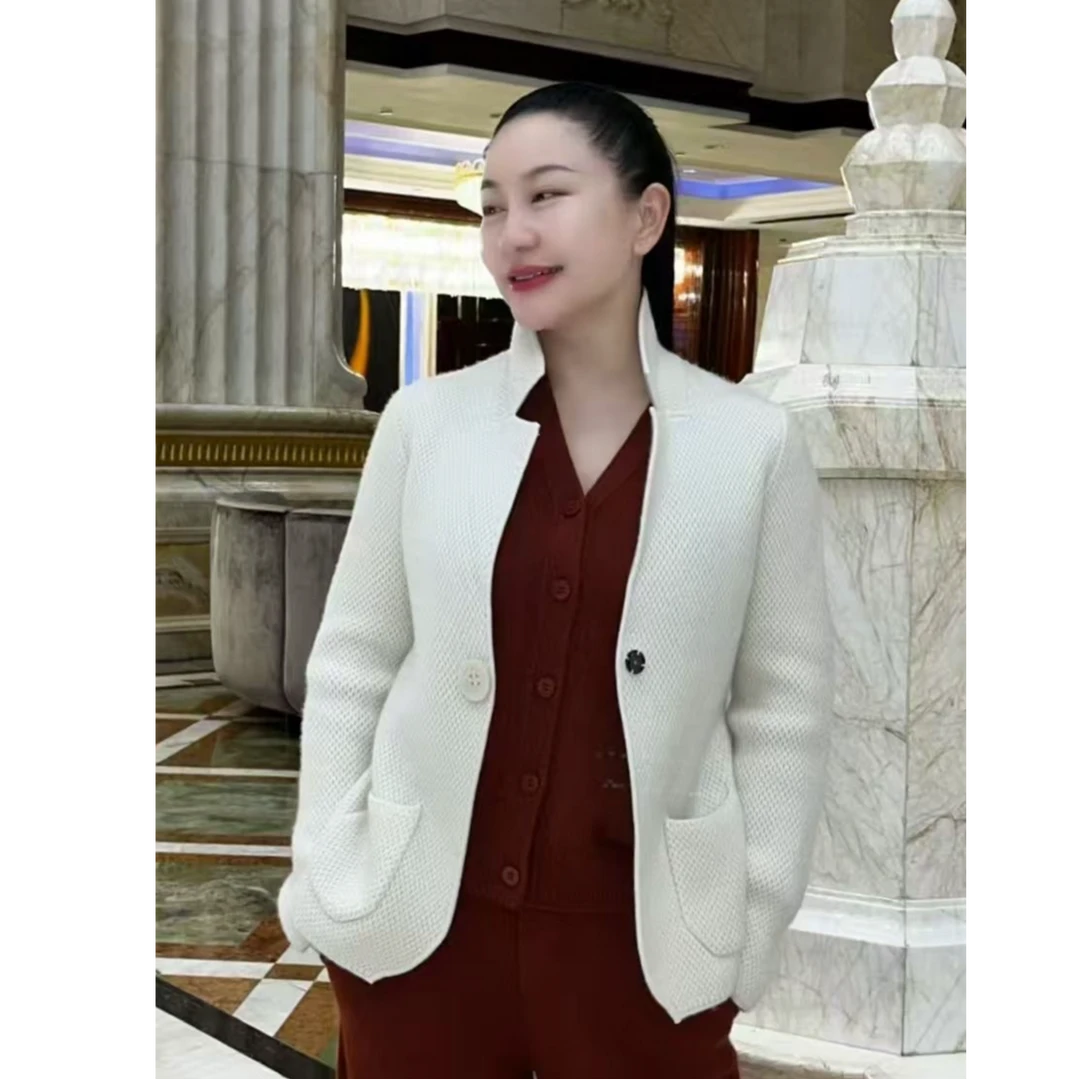 玉兰悠悠高级时装“皎洁之美”白羊绒西装气质轻奢时尚休闲百搭显瘦