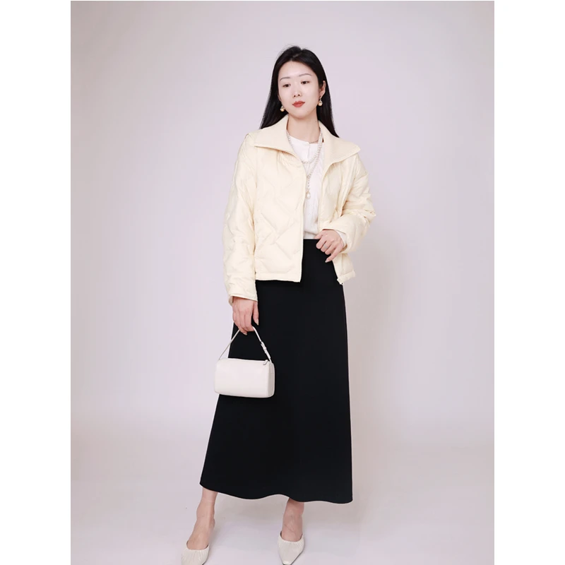 高级时装“轻量随行”波兰科鲁达鹅绒外套舒适保暖气质显瘦