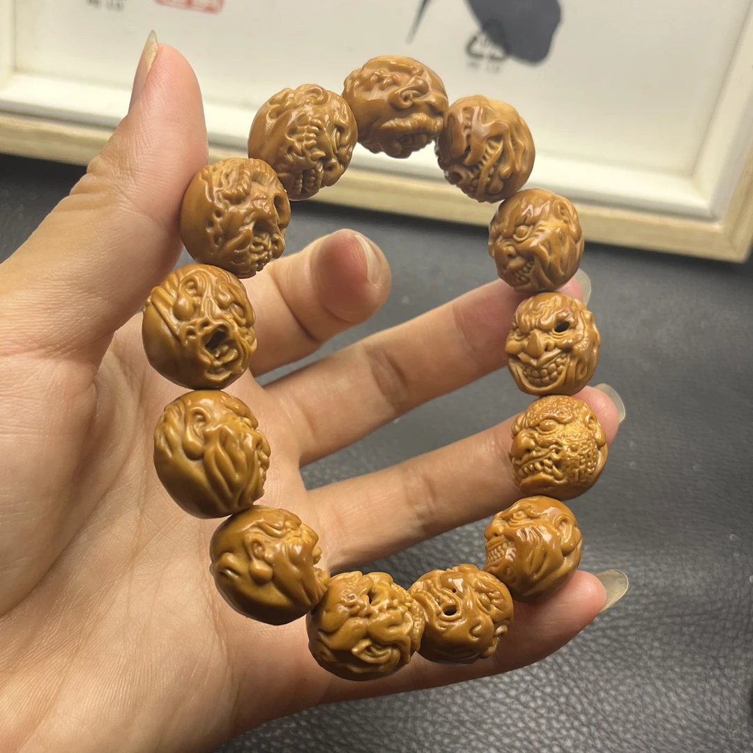 【向死而生】夺面恶僧橄榄核雕手串文玩